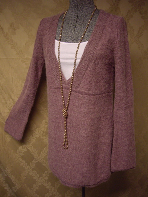 Garnet Hill Tunic Sweater Alpaca Blend Dusty Lavender M