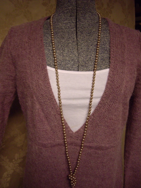 Garnet Hill Tunic Sweater Alpaca Blend Dusty Lavender M